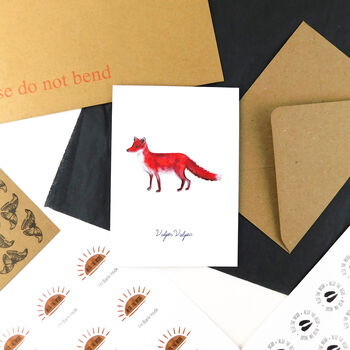 Sylvan Red Fox Greetings Card, 2 of 7