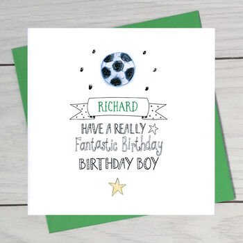 Football Personalised Birthday Card, 2 of 3