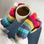Rainbow Stripe Knit Gloves, thumbnail 2 of 4