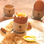 Personalised Wooden Eggcup And Ceramic Spoon Set, thumbnail 2 of 2