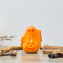 Spooky Ghost Candle Orange Halloween Decoration, thumbnail 1 of 10