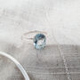 925 Silver Blue Topaz Glow November Birthstone Ring, thumbnail 4 of 5