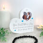 Personalised First Father's Day White Freestanding Heart, thumbnail 2 of 5