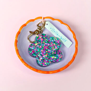 Pink And Blue, Confetti Glitter Keyring, 8 of 10