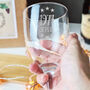 Personalised 50th Birthday Engraved Wine Glass Gift, thumbnail 9 of 9