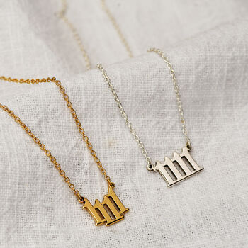 Personalised Sterling Silver Angel Number Necklace, 2 of 9