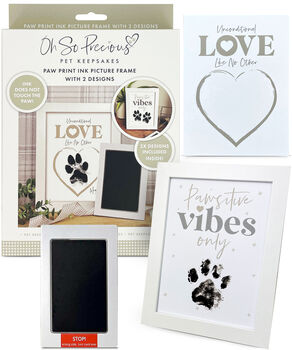 Paw Print Ink Picture Frame With Two Designs, 2 of 12