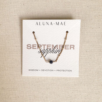 September Birthstone Sapphire Gold Bracelet, 2 of 4