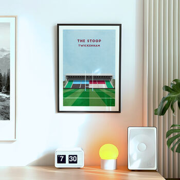 Harlequins Rugby The Stoop Stadium Art Print Gift, Framed Or Unframed, 2 of 9