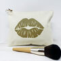 Glitter Lips Print Makeup Bag, thumbnail 6 of 11