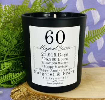 Personalised 60th Magical Years Anniversary Candle, 4 of 11