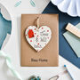 Personalised New Home Heart Red Wooden Keepsake Card, thumbnail 2 of 3