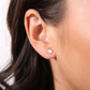 Rainbow Moonstone Stud Earrings, thumbnail 2 of 6