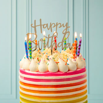 Birthday Stripe Colourful Cake Candles 24 Pack, 3 of 4