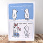 Funny Polar Bear Christmassy Christmas Card, thumbnail 1 of 2