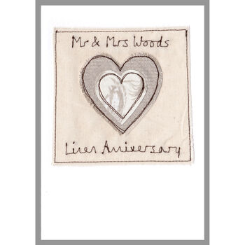 Personalised 4th Linen Wedding Anniversary Card, 2 of 12