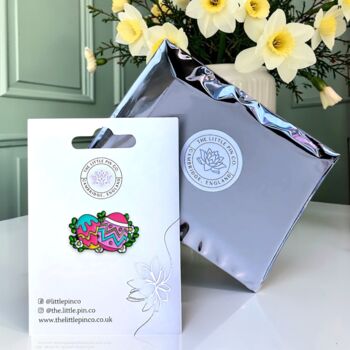 Colourful Double Easter Egg Enamel Pin, 2 of 8