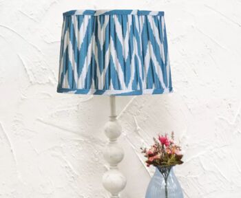 Scalloped Cotton Ikat Lampshade, 4 of 5