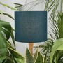 Linen Deep Turquoise Lampshade, thumbnail 1 of 9