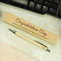 Thank You Gifts Personalised Wooden Pen And Box Set, thumbnail 8 of 8