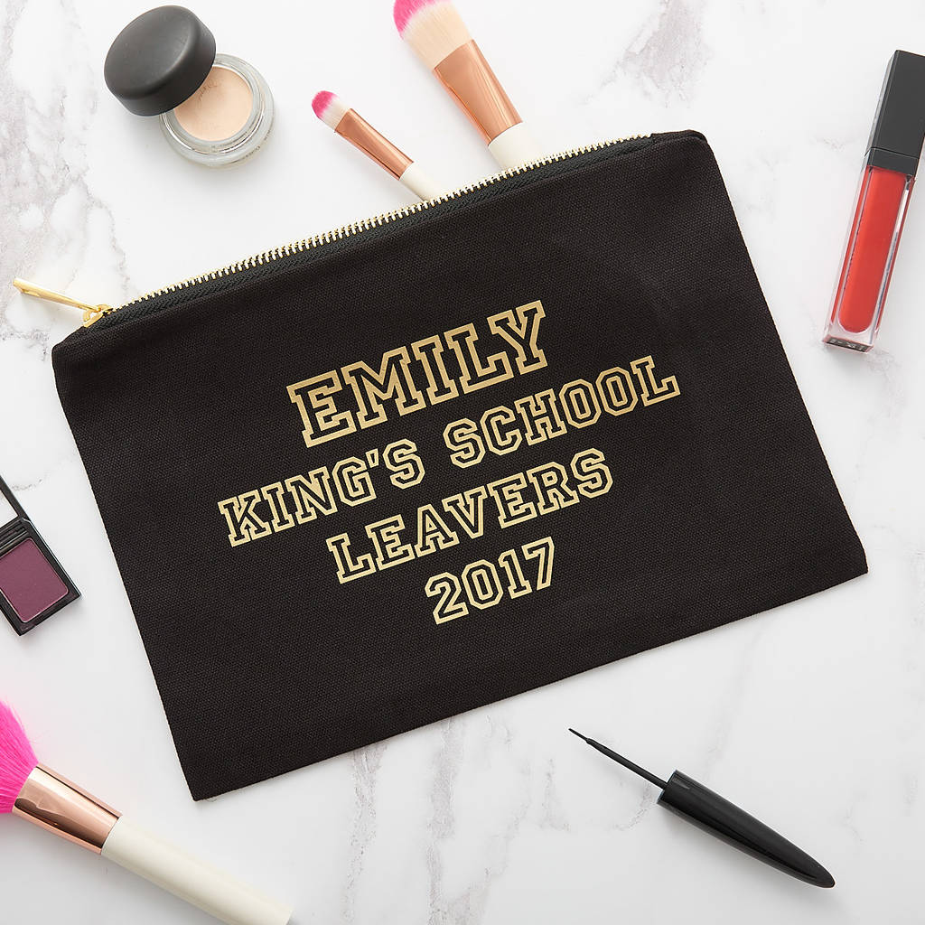 Personalised School Leavers Graduation Make Up Bag By Owl & Otter