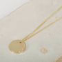 Medium Classic Solid Gold Disc Initial Necklace, thumbnail 2 of 12