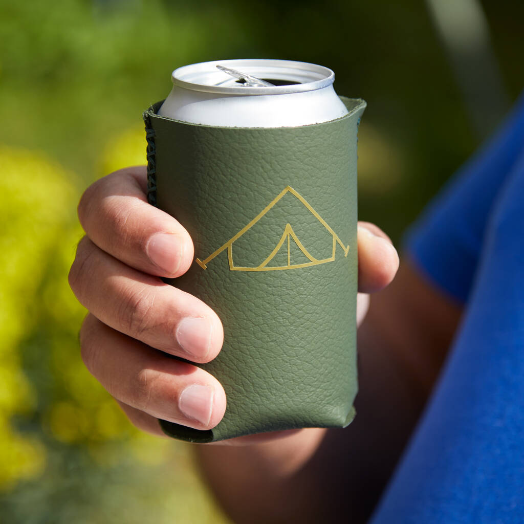 Personalised Leather Drinks Sleeve By Parkin & Lewis