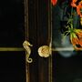 Susie Seahorse Brass Doorknob, thumbnail 1 of 3