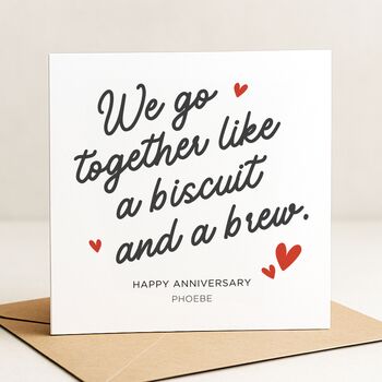 Personalised Funny Brew Anniversary Card For Husband, Wife Or Partner, 2 of 8