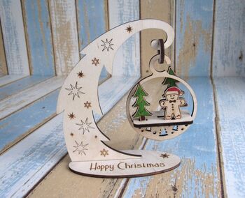 Wonky Tree 3D Wooden Christmas Card, 2 of 3