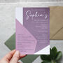 Hen Do Geometric Invitations Printed And Personalised With Envelopes, thumbnail 4 of 8