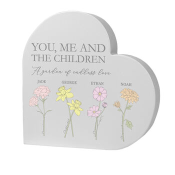 Personalised Flower Of Month Family Heart, 5 of 8