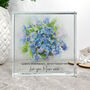 Personalised Forget Me Not Memorial Crystal Token, thumbnail 1 of 5