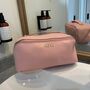 Personalised Faux Leather Zip Around Flat Lay Makeup Bag Toiletry Case, thumbnail 2 of 3