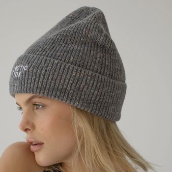 The Embroidered Beanie Harbour Grey, 4 of 4