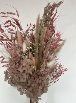 Blush Hydrangea Dried Flower Bouquet, 3 of 6