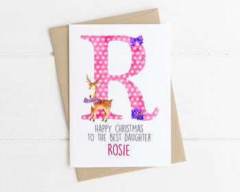 Personalised Deer Christmas Card, 2 of 3