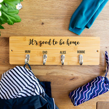 Personalised Coat Hook Its Good To Be Home, 4 of 4