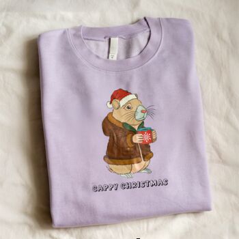 Personalised 'Cappy Christmas' Capybara Jumper, 5 of 6