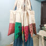 Colourful Half Sari Cotton Tote Bag, Fair Trade Shopping Bag Handmade In India, thumbnail 7 of 7