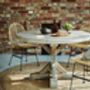Reclaimed Wood Round Grey Dining Table, thumbnail 3 of 3