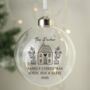 Personalised First Home Christmas Glass Bauble, thumbnail 2 of 3
