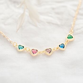 Create Your Own Family Heart Birthstone Necklace, 2 of 11