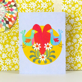 Love Birds Mini Greeting Card, 4 of 5