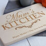Mum's Kitchen Personalised Wooden Chopping Board, thumbnail 2 of 7