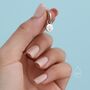 Sand Dollar Huggie Hoops Earrings In Sterling Silver, thumbnail 2 of 10