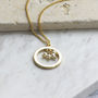 40th Birthday Gold Plated Pearl Circle Necklace, thumbnail 4 of 6