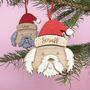 Personalised Scruffy Dog Christmas Tree Decoration, thumbnail 1 of 2