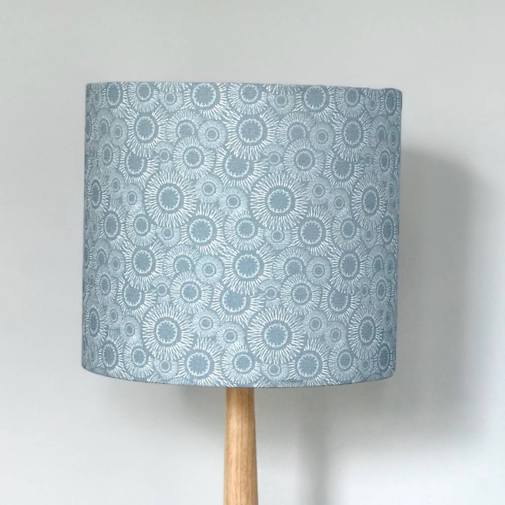 Drum Lampshade In Periwinkle Blue Linen By Elm Tree Studio