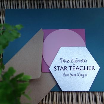 Teacher's Gift Personalised Leather Coaster, 2 of 6